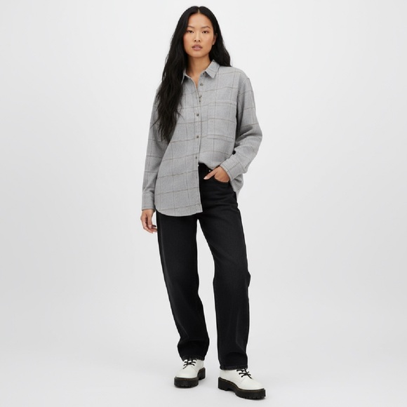 (#153)ABERCROMBIE & FITCH Oversized Plaid Flannel Shirt - Picture 1 of 4